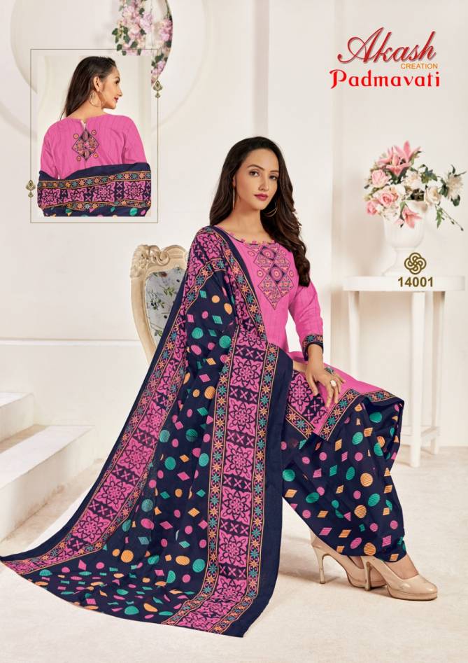 Akash Padmavati 14 Casual Daily Wear Cotton Printed Dress Material Collection